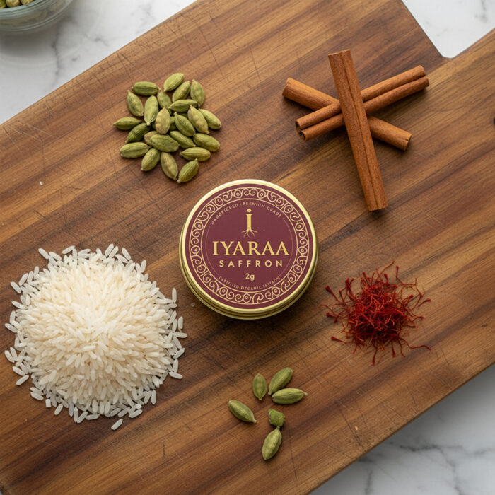 iyaraa_saffron_with_cooking_ingredients_image iyaraa_saffron_with_cooking_ingredients_image